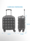 Flight Knight anthracite silver cabin case 45x36x20cm, imported from the UK