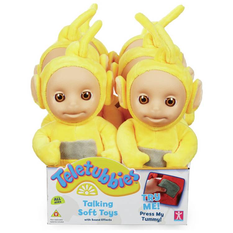 Teletubbies Laa-Laa talking soft toy 27 cm, UK version