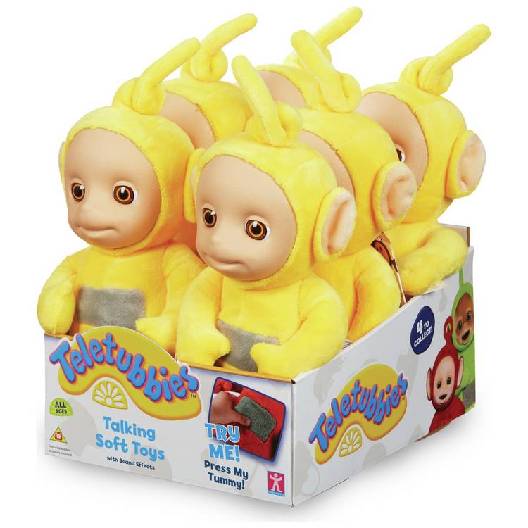 Teletubbies Laa-Laa talking soft toy 27 cm, UK version