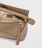 LOEWE Mini Leather Puzzle Edge top-handle bag, imported from the UK