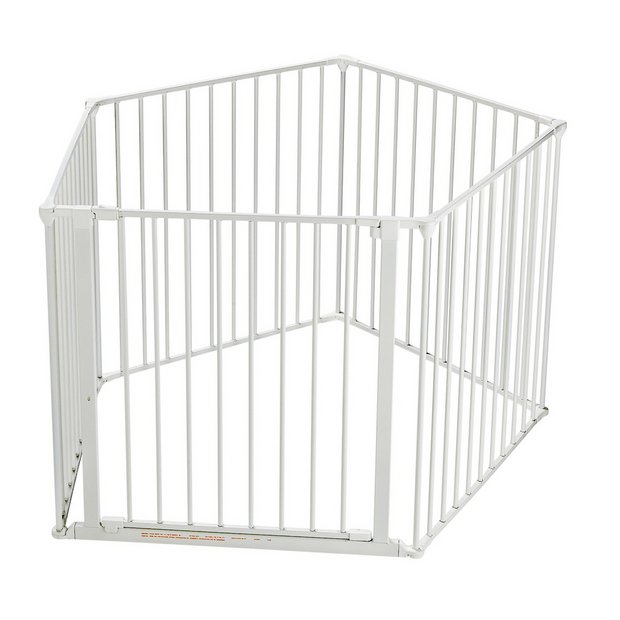 Scandinavian pet pen with wall fittings white, UK version