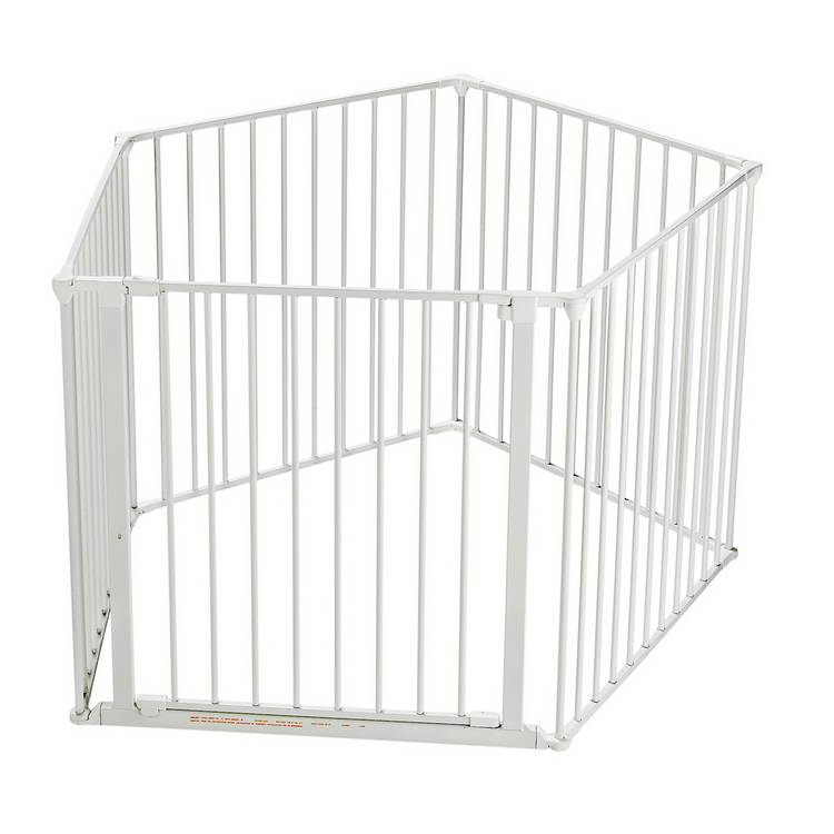 Scandinavian pet pen with wall fittings white, UK version