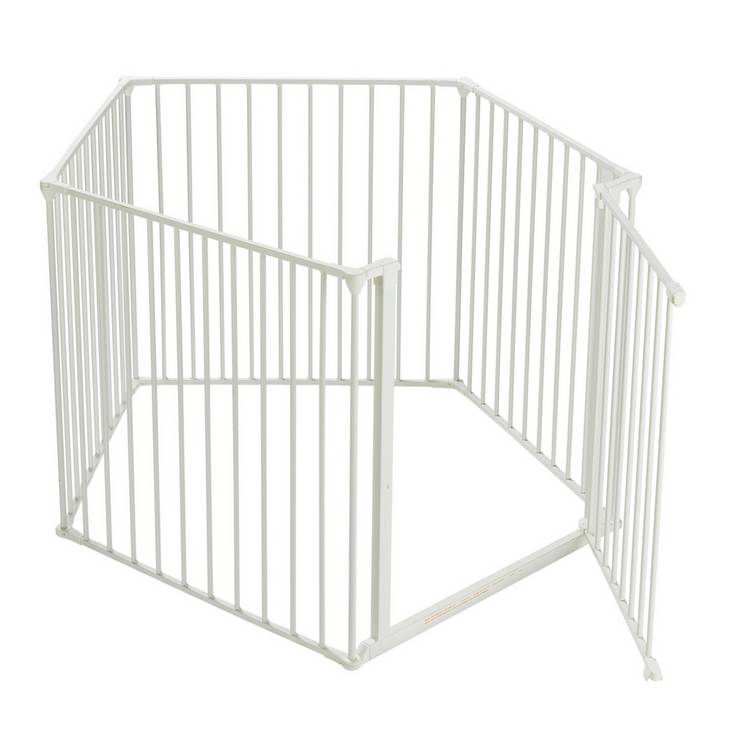 Scandinavian pet pen with wall fittings white, UK version