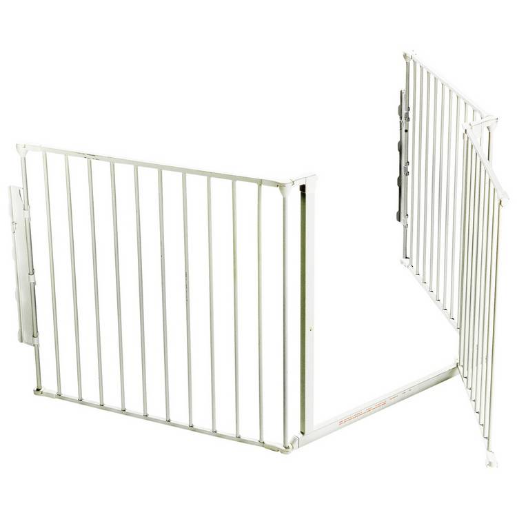Scandinavian pet pen with wall fittings white, UK version