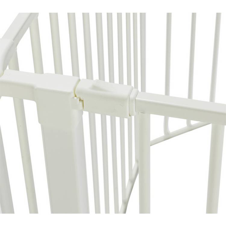 Scandinavian pet pen with wall fittings white, UK version