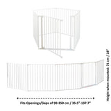 Scandinavian pet pen with wall fittings white, UK version