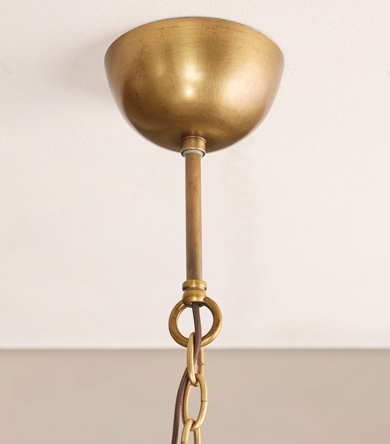 Soho Home Lorenzo chandelier pressed glass antique brass (British brand)