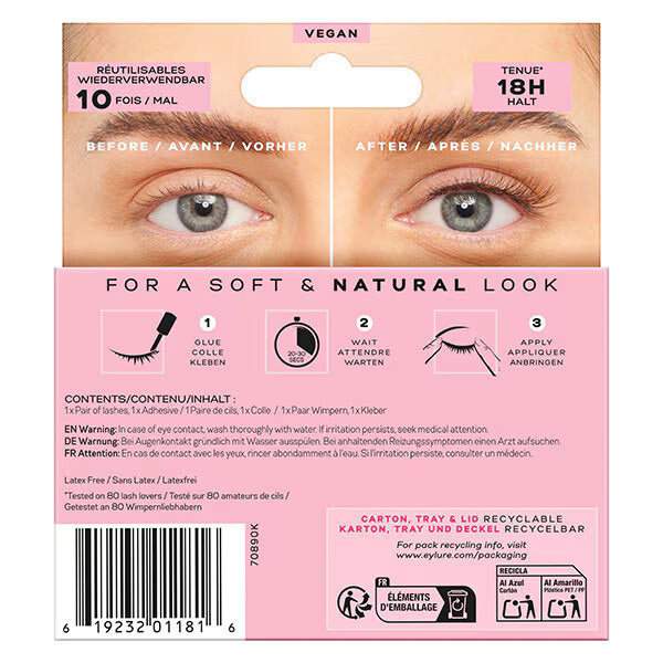 Eylure 3/4 Length false eyelashes No.028 - British product