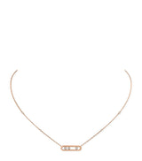 Harrods Messika Move Classique Pink Gold and Diamond Necklace (0.14ct)- Buy online at McGrocer