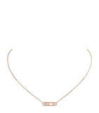 Messika Move Classique pink gold diamond necklace 0.14ct - British product