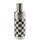 MacKenzie-Childs Courtly Check cocktail shaker, imported from the UK