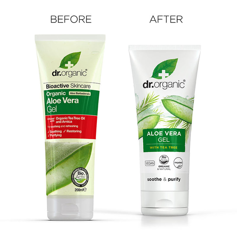 Dr Organic Aloe Vera Gel with Tea Tree 200ml - British product