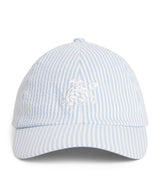 Harrods Vilebrequin Seersucker Stripe Turtle Baseball Cap- Buy online at McGrocer