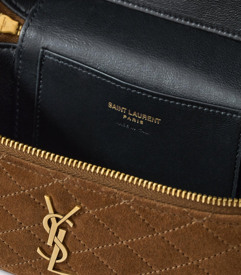 Saint Laurent suede vanity bag, imported from the UK