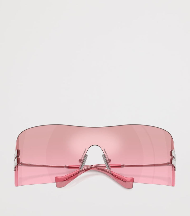 Miu Miu rimless shield sunglasses (British brand)