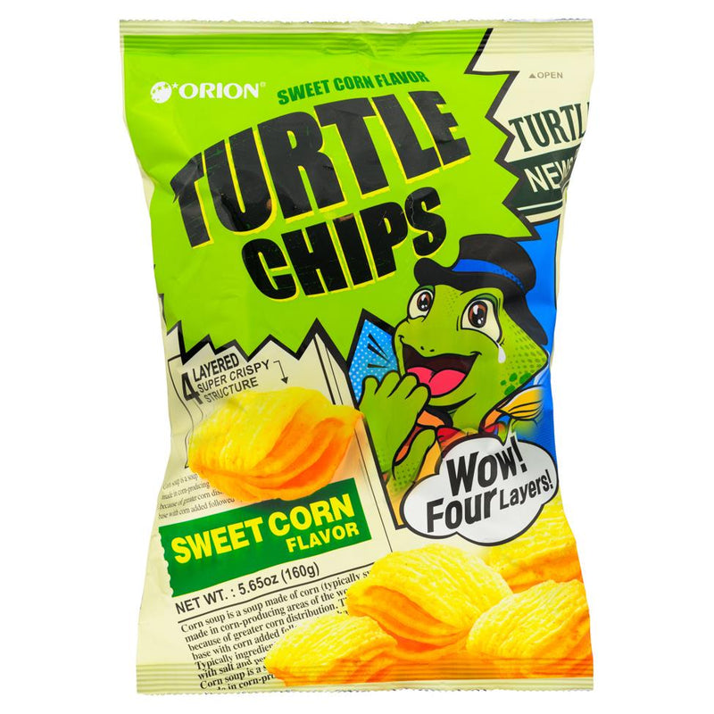Orion turtle chips sweet corn flavour large pack, UK version