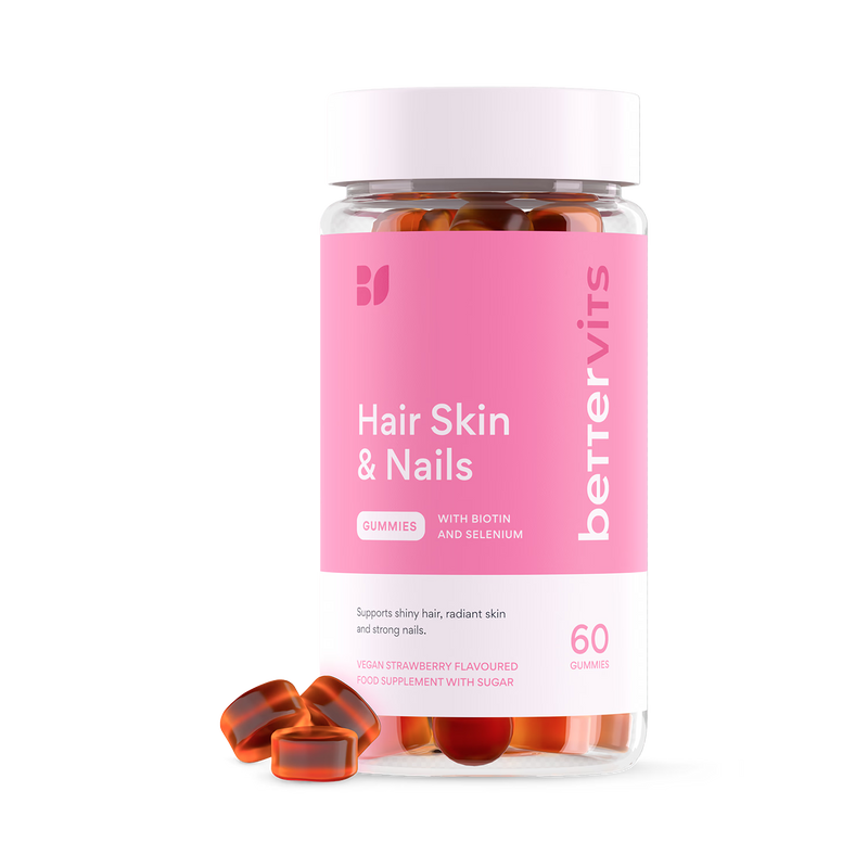 Bettervits hair skin nails gummies 60s (British brand)