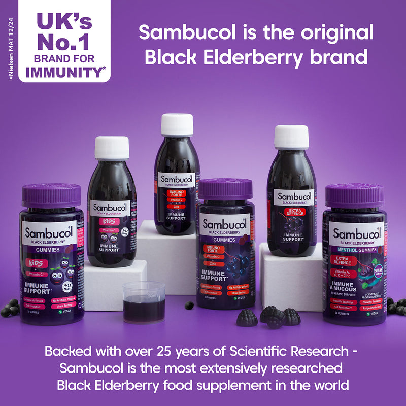 Sambucol Immuno Forte Black Elderberry gummies 30 count (British brand)