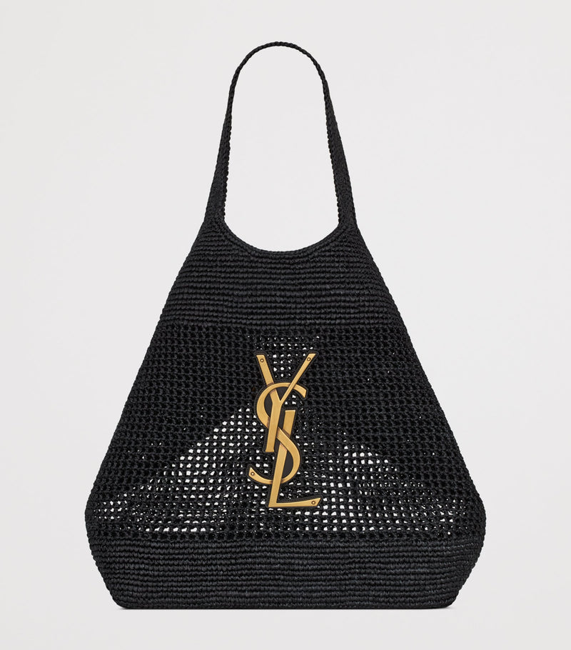 Saint Laurent Maxi Icare raffia tote bag (British brand)
