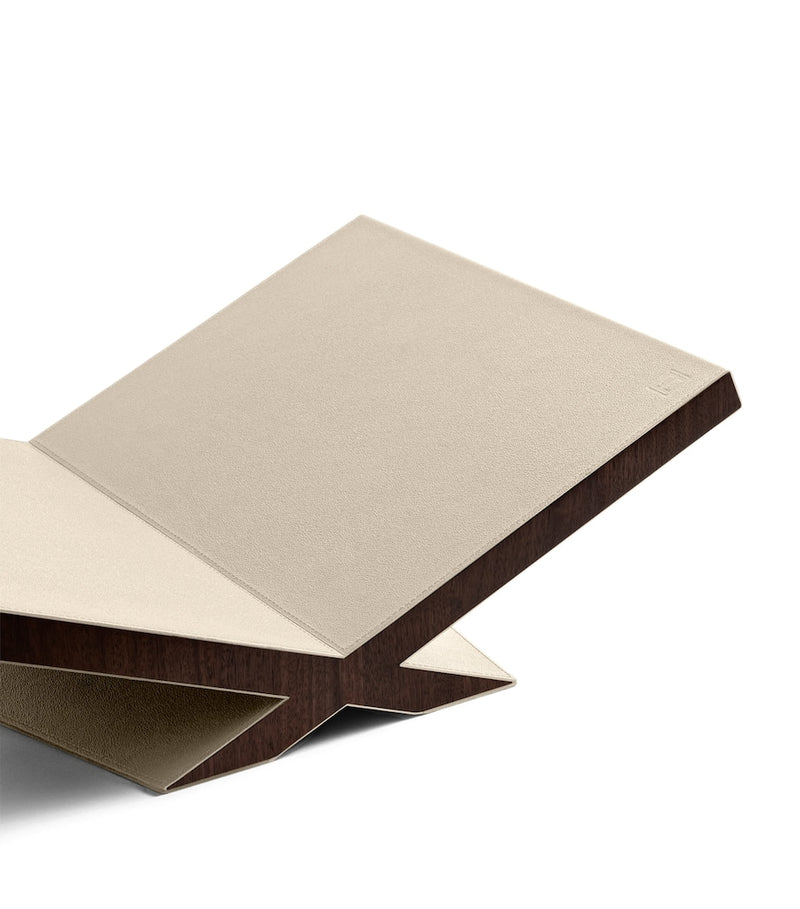 Assouline walnut leather ultimate culture bookstand - British product