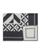 Exclusive Cashmere and Wool Throw with Geometric Pattern