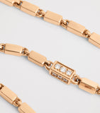 Suzanne Kalan rose gold and diamond block chain bracelet, imported from the UK