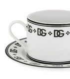 Dolce&Gabbana porcelain teacups and saucers with DG monogram, set of two - British product