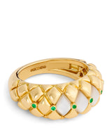Harrods L'Atelier Nawbar Yellow Gold Diamond and Emerald Bond Street Curve Ring - Fine Jewellery- Buy online at McGrocer