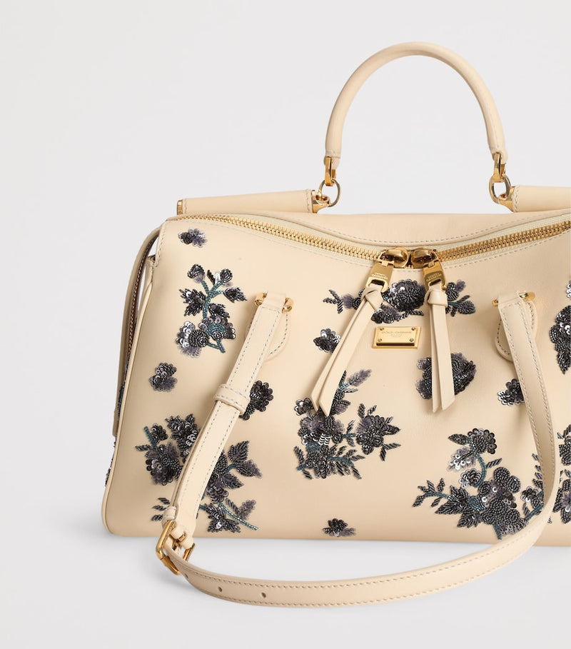 Dolce&Gabbana calfskin embellished Vittoria shoulder bag (British brand)