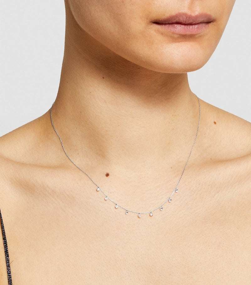 Persée white gold diamond Danaé necklace, imported from the UK