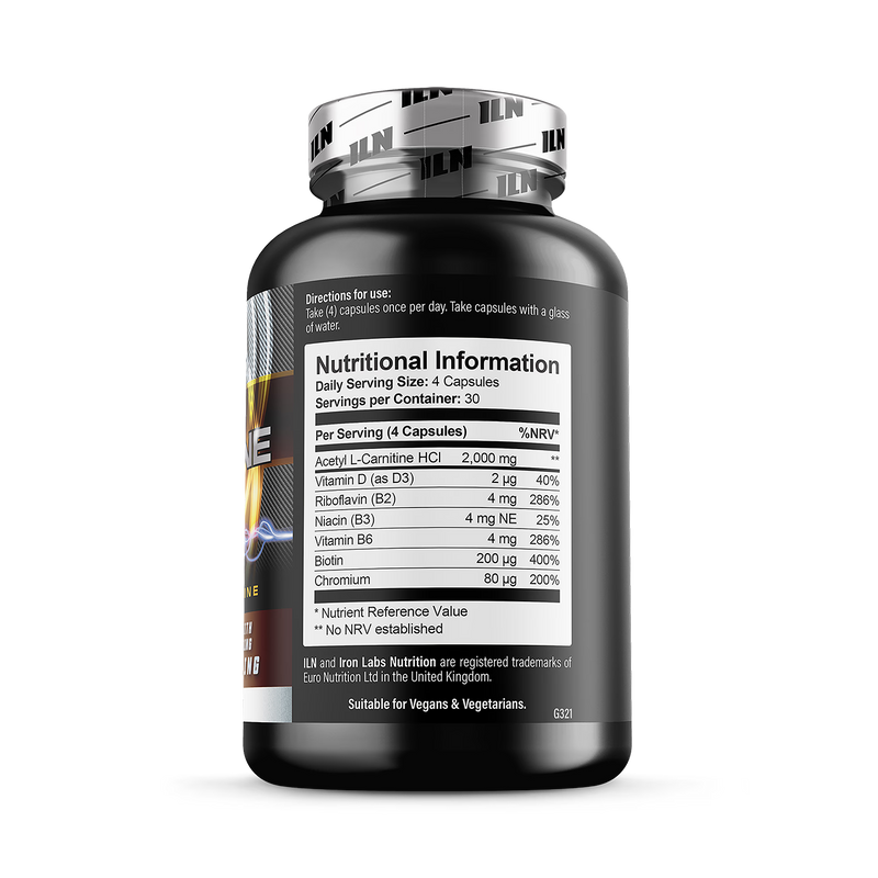 Iron Labs Acetyl L-Carnitine capsules 120 count, UK version