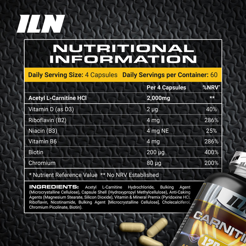 Iron Labs Acetyl L-Carnitine capsules 120 count, UK version