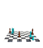 Purling Bold chess set with alabaster board and hand-painted pieces - British product
