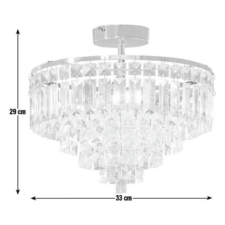 Argos Home Olivia ceiling light chrome clear 33cm (British brand)