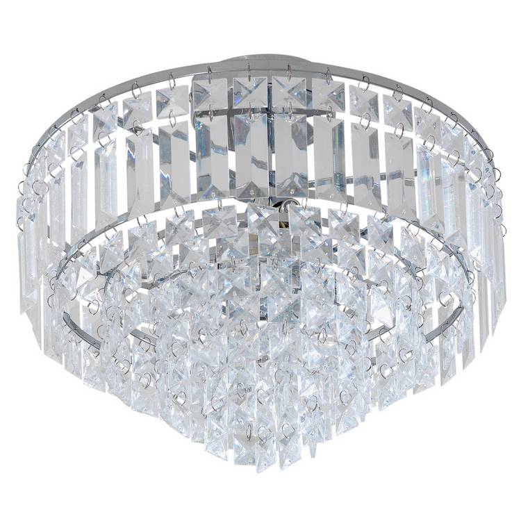 Argos Home Olivia ceiling light chrome clear 33cm (British brand)