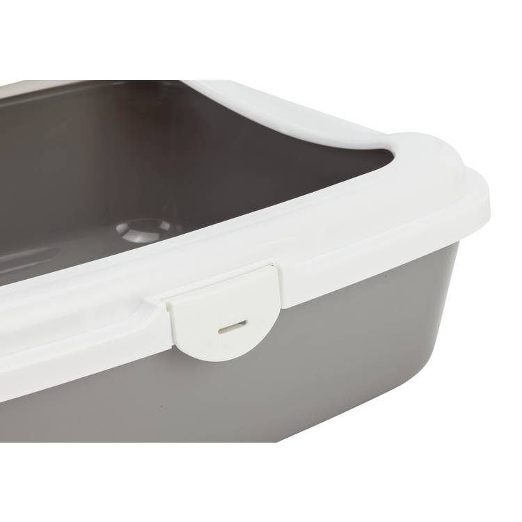 Cat litter tray with raised shield 49x38cm, imported from the UK