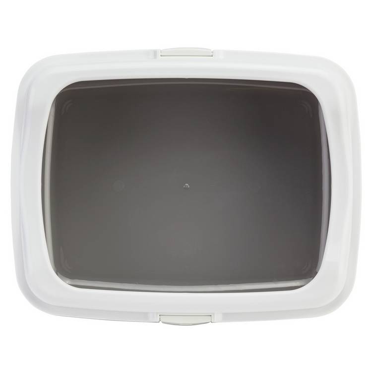 Cat litter tray with raised shield 49x38cm, imported from the UK