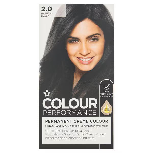 Superdrug Natural Black Permanent Hair Dye Kit (British brand)