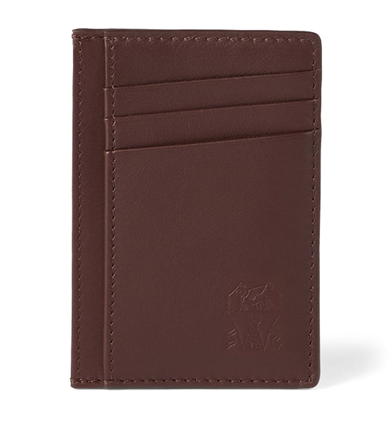 Brunello Cucinelli grained leather card holder, imported from the UK
