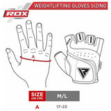 RDX gel weightlifting gloves medium large (British brand)