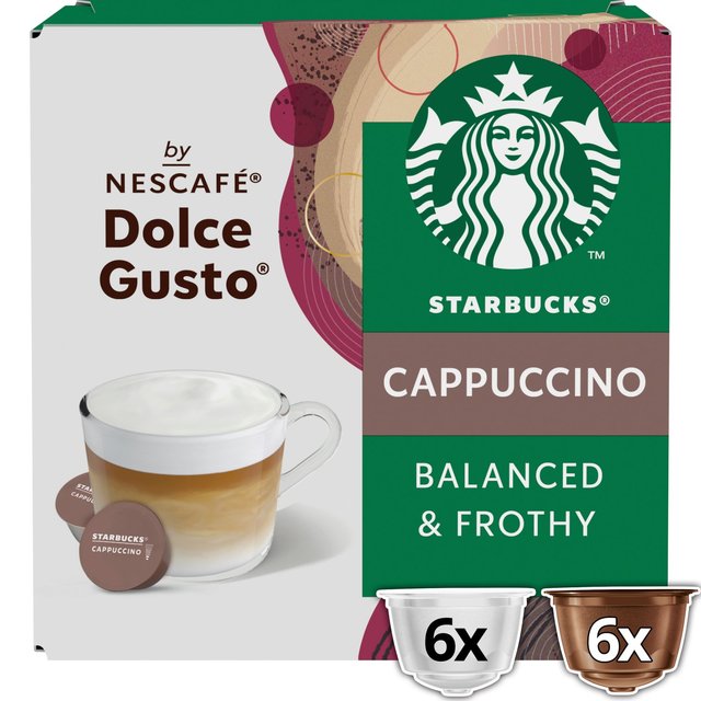 STARBUCKS Cappuccino Coffee Pods by NESCAFE Dolce Gusto   12 per pack GOODS M&S