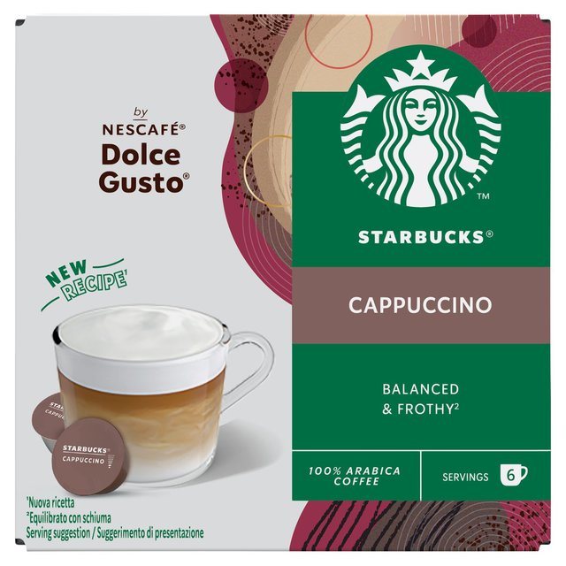 STARBUCKS Cappuccino Coffee Pods by NESCAFE Dolce Gusto   12 per pack GOODS M&S