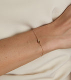 Astrid & Miyu yellow gold pavé diamond bracelet - British product