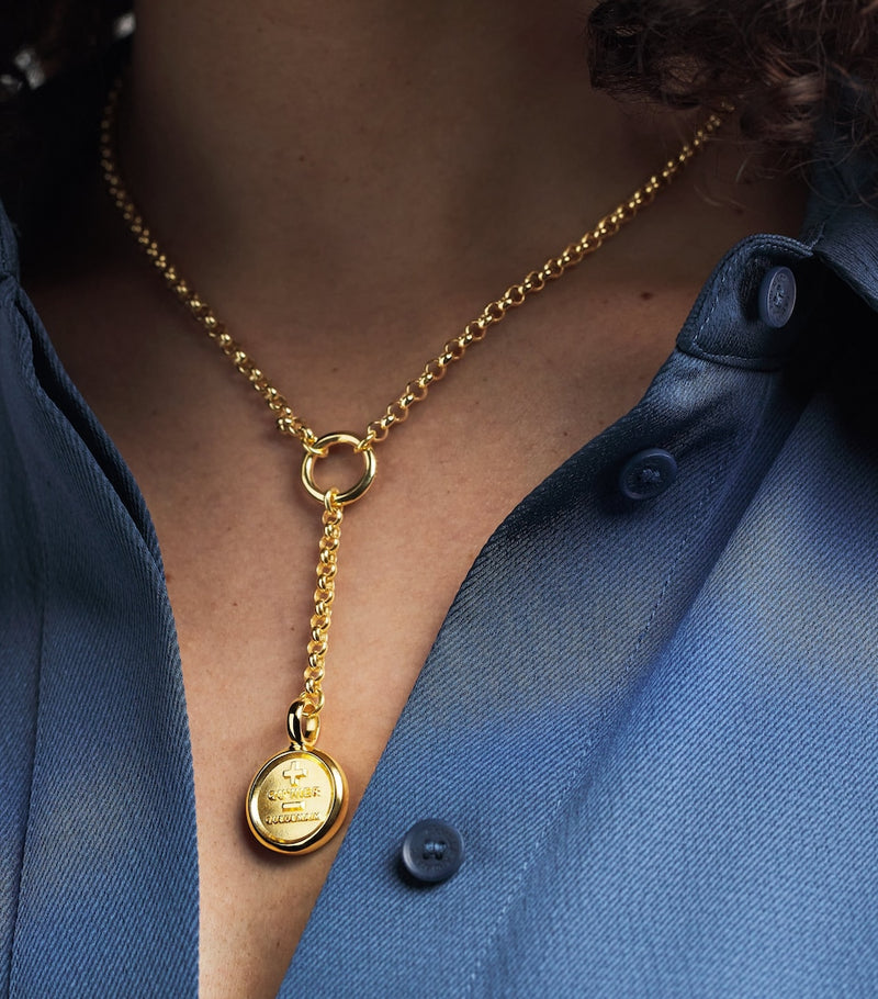 Tilly Sveaas gold-plated Que Demain necklace, UK version