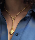 Tilly Sveaas gold-plated Que Demain necklace, UK version