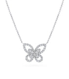 Graff white gold diamond mini butterfly necklace (British brand)