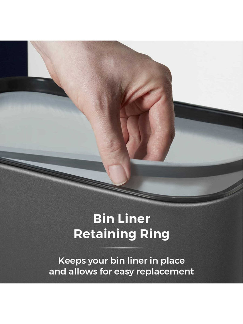 Tower Grey 75L Rectangular Sensor Bin (British brand)