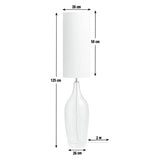 Argos Home Abas floor lamp brushed chrome bubble glass 125cm (British brand)