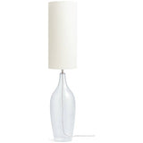 Argos Home Abas floor lamp brushed chrome bubble glass 125cm (British brand)