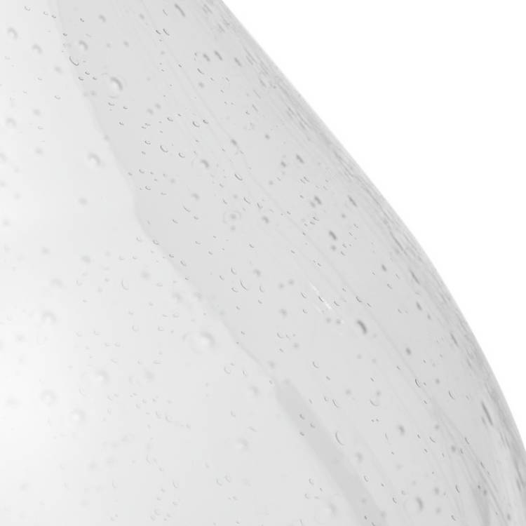 Argos Home Abas floor lamp brushed chrome bubble glass 125cm (British brand)